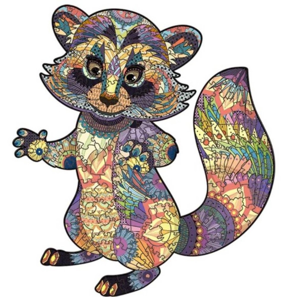 Wood Animal Puzzle - Racoon
